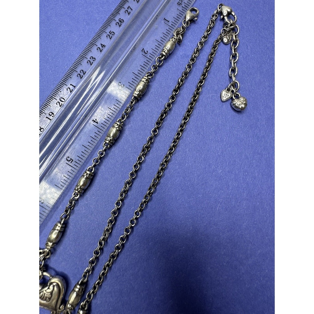 Brighton Necklace Bracelet Set Heart Creative Memories Silver Barrel Links - Picture 8 of 13